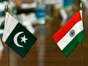 India Pakistan flags