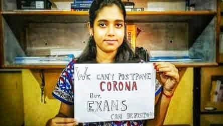 "Satyagraha against exam in Kovid" campaign