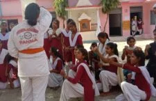 panna Karate is teaching girl students for self defense