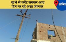 Lalitpur news, dilapidated electric pole causing death threat to the villagers