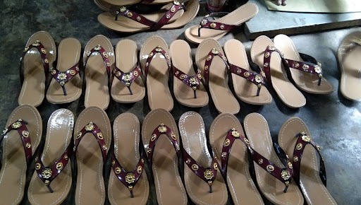 Ayodhya artisans make 70 slippers and shoes in a day