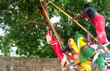 Prayagraj news, Women working and enjoying swing
