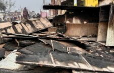Banda news, Fire broke out in shoe shop, loss worth several lakhs