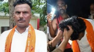 Photo of the narrator shaving his head