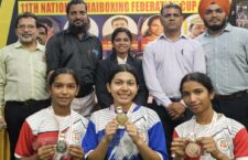 Photo of the three winners after their victory