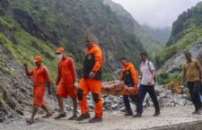 NDRF team photo during rescue operation following flash floods caused by cloudburst, in Dharamsala, Himachal Pradesh, on June 26, 2025