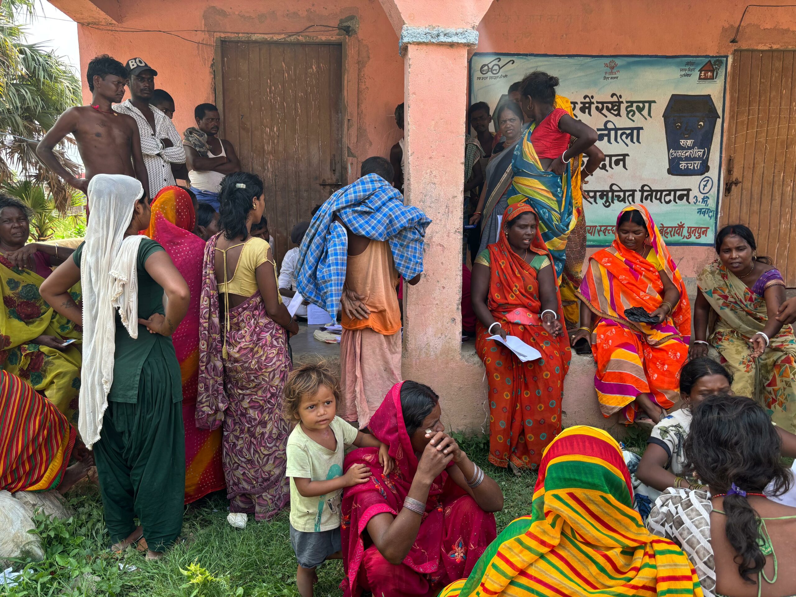 People taking part in the voter list revision process, Punpun village