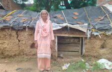 Nazar Begum with her kutcha house