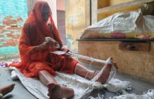 Elderly women are also making nets