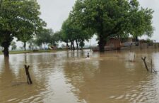Village filled with flood water