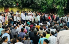 Photo of students during the protest