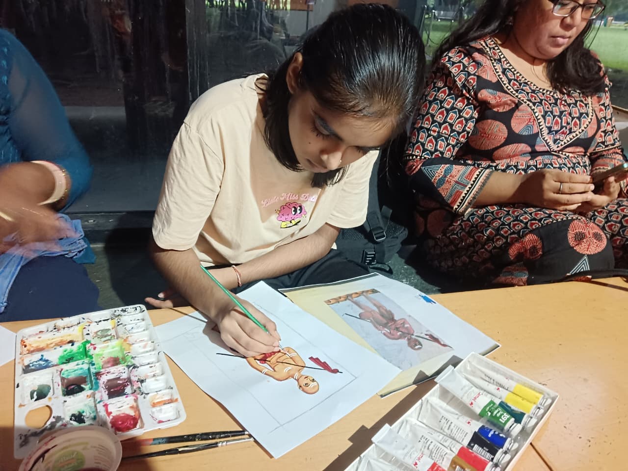 Paridhi has been painting Chanakya for three days