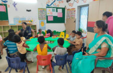 The centre also has tables and chairs for children.