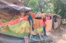 House destroyed in the rain