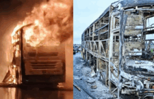 Hyderabad to Bangalore bus catches fire