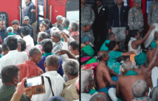 Farmers stopped at MP railway station