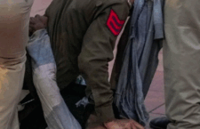 People were dragged during the demonstration