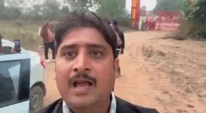 Journalist Devendra Kaushik is seen running to save his life in the video
