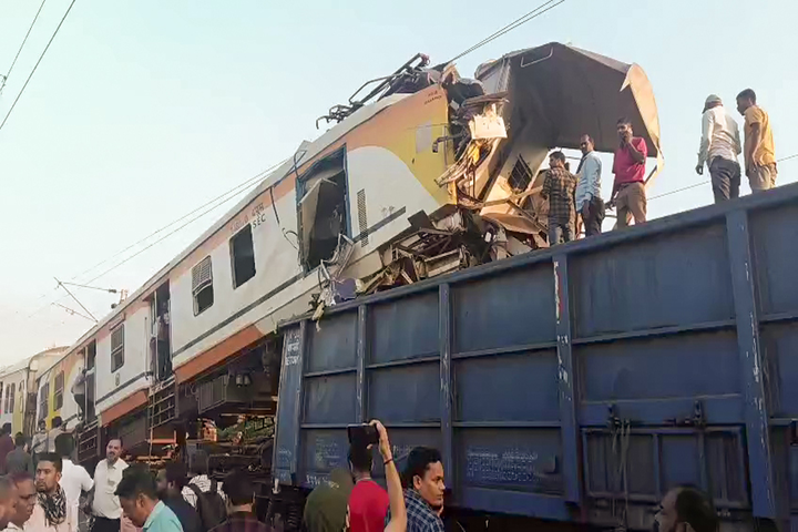 Picture of the train accident in Bilaspur, Chhattisgarh