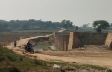 Incomplete construction of the pool in the village