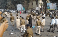 clash between protesters and police