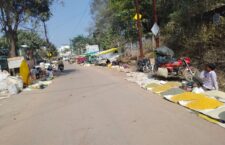 Street vendors selling their goods in the market