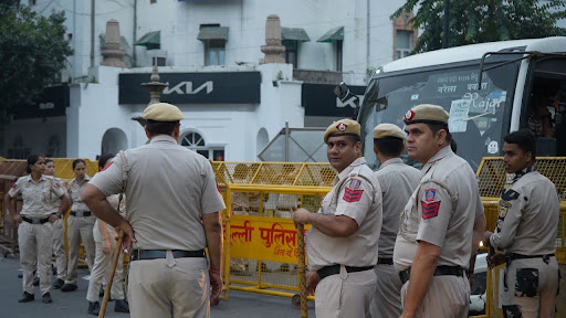 Heavy police deployment since the morning 